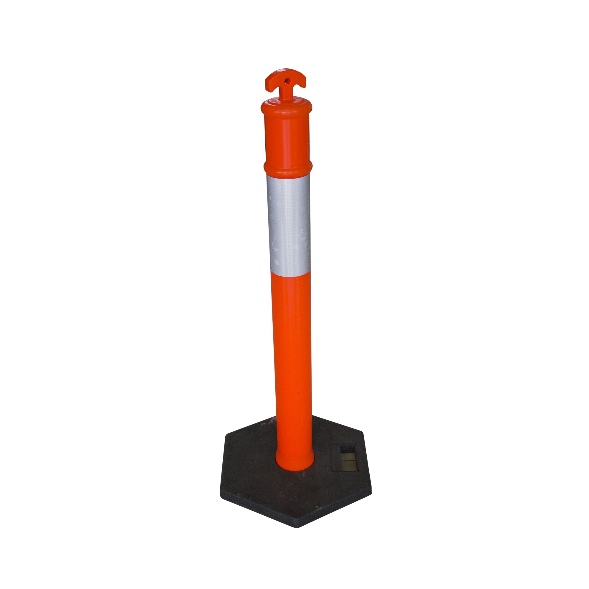 Poteau d'avertissement de trafic de panneau de signalisation de qualité garantie orange amovible avec base